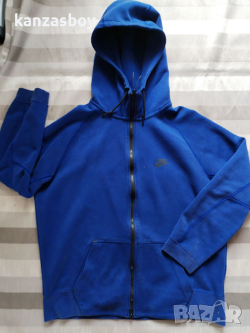 Nike Tech Fleece Zip Hoody Deep Royal Blue - страхотно мъжко горнище ХЛ УМАЛЕНО, снимка 5 - Спортни дрехи, екипи - 45039412