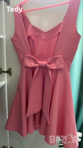 Розова рокля , снимка 2 - Рокли - 52593982