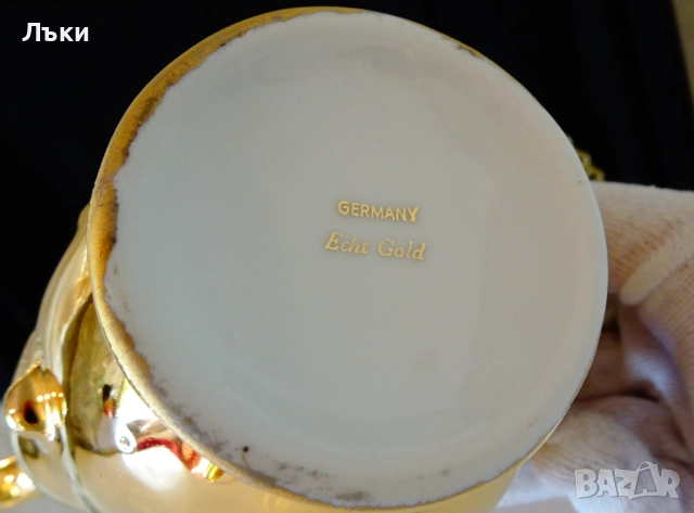 Кана баварски порцелан,злато,картина на Антоан Вато. , снимка 10 - Антикварни и старинни предмети - 51781637