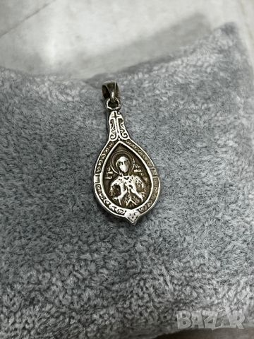 Сребърна висулка Богородица 02, снимка 2 - Колиета, медальони, синджири - 43245608