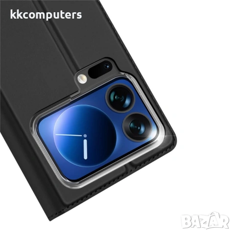 DUX DUCIS Skin Pro Кожен Калъф за Xiaomi 17 Pro - Слот за карта, Стойка, Скрит магнит, 2 цвята, снимка 4 - Калъфи, кейсове - 53885361