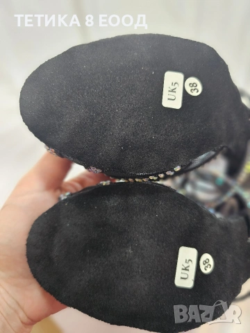 Дамски обувки за латино танци с кристали – салса, танго, валс, бачата, снимка 8 - Дамски обувки на ток - 54136902