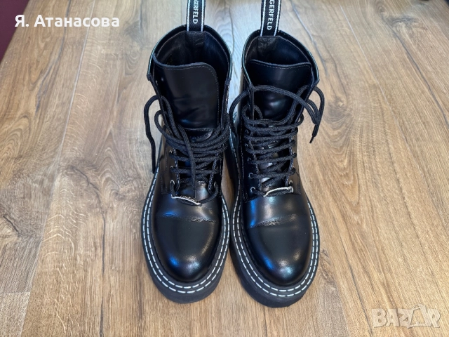 Кожени боти - Karl Lagerfeld - 39 номер, снимка 13 - Дамски боти - 52955255