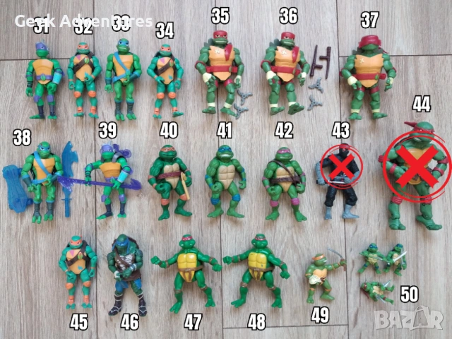 Екшън Фигурки Teenage Mutant Ninja Turtles TMNT Костенурките Нинджа, снимка 3 - Колекции - 47235429