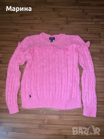 Polo Ralph Lauren Розов плетен пуловер за жени и момичета, размер малък