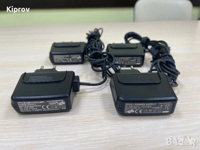 🔌 Nintendo AGS-002 (EUR) – Оригинални адаптери за Game Boy Advance SP и Nintendo DS Phat (4 бр.)