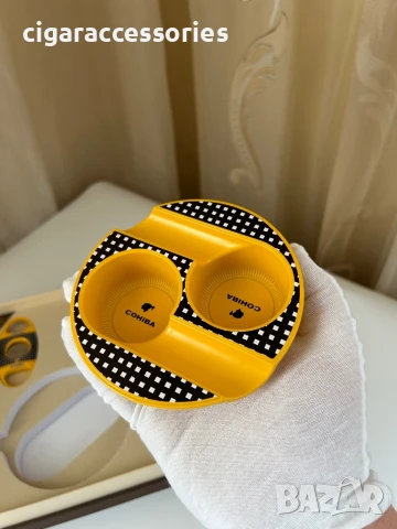 Комплект Cohiba – запалка с 4 пламъка, пънч, ножче и пепелник за пури, снимка 5 - Запалки - 50898638