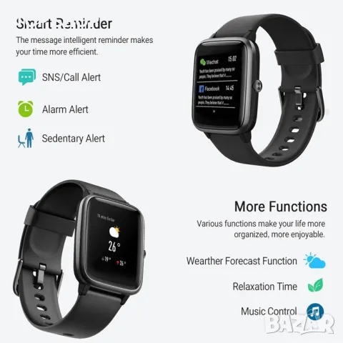 ZOSKVEE SmartWatch, вграден GPS с 14 режима за Android iOS, снимка 7 - Смарт гривни - 49627343