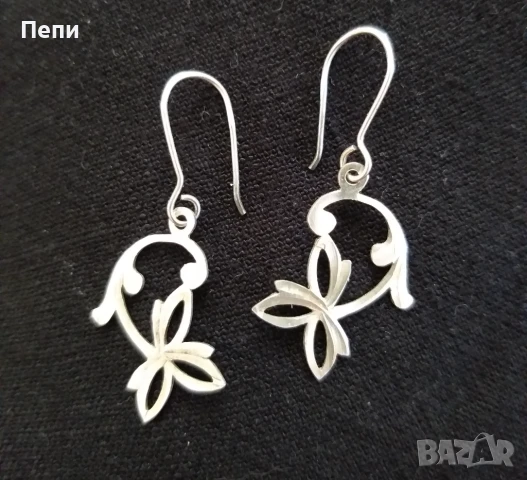 Сребърни обици, снимка 2 - Обеци - 51125241