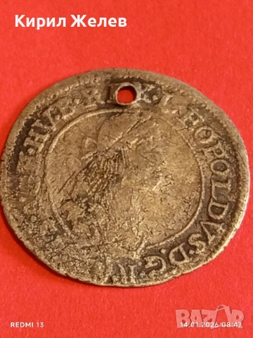 Сребърна монета 6 кройцера 1673г. Леополд първи Унгария за КОЛЕКЦИЯ 53016, снимка 8 - Нумизматика и бонистика - 53092560