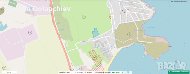 Парцел във вилна зона Червенка, гр. Черноморец