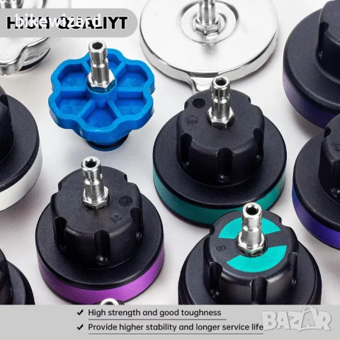 Комплект за измерване на налягането на автомобилната охладителна система – 15 бр. НОВО, снимка 5 - Други инструменти - 53263465