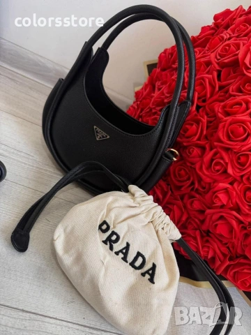 Черна чанта Prad@ -IM 568, снимка 3 - Чанти - 31820236