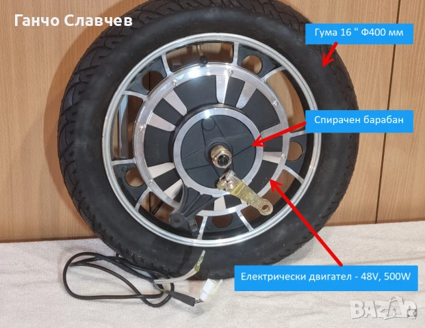 КОМПЛЕКТ ЧАСТИ за електрическа триколка – модел VS350, снимка 1