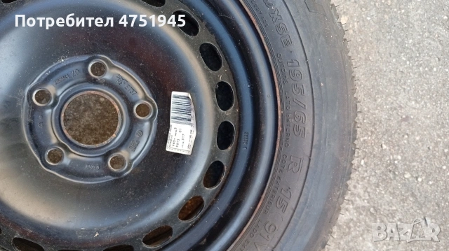 Джанта с гума Патерица VW AUDI 5x112 57.1 195 65 15, снимка 4 - Гуми и джанти - 53838650
