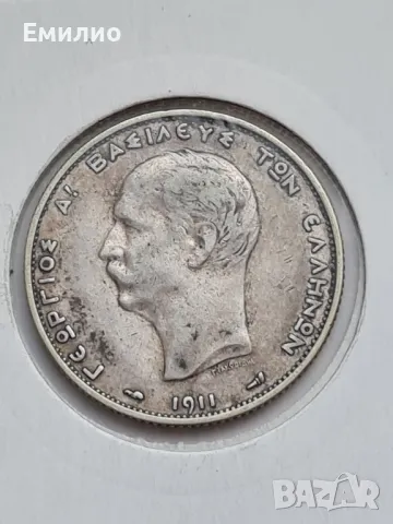 ГЪРЦИЯ 2 ДРАХМИ ОТ 1911 год. , снимка 2 - Нумизматика и бонистика - 50195077