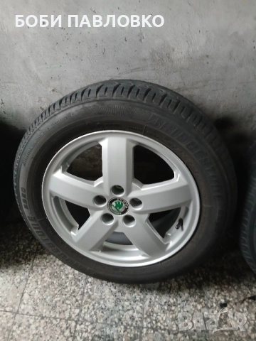 лети джанти с летни гуми 15цола 5×100 57.1ц.о. шкода , снимка 7 - Гуми и джанти - 51981664