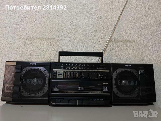 Голям Мощен Касетофон SANYO M803SR Двукасетен BoomBox Ghetto Blaster, снимка 1 - Радиокасетофони, транзистори - 45980957