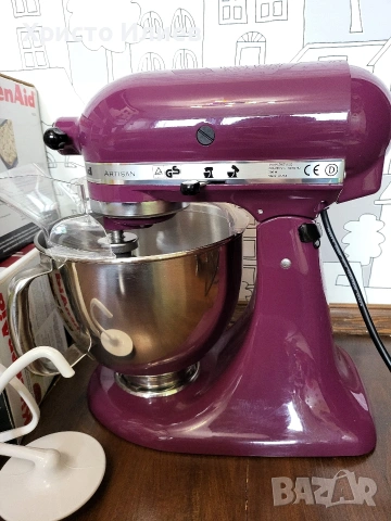 Планетарен миксер KitchenAid Artisan 5KSM150 с месомелачка комплект, снимка 17 - Миксери - 53229328