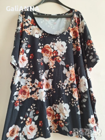 СТРАХОТНА ТУНИКА ЕФЕКТЕН ДЕСЕН 4XL-6XL, снимка 5 - Туники - 51241398