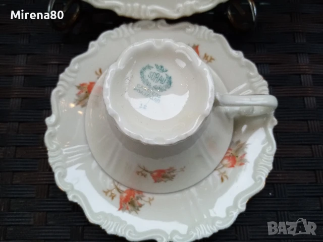 Антикварен сет за чай, снимка 9 - Чаши - 51208817