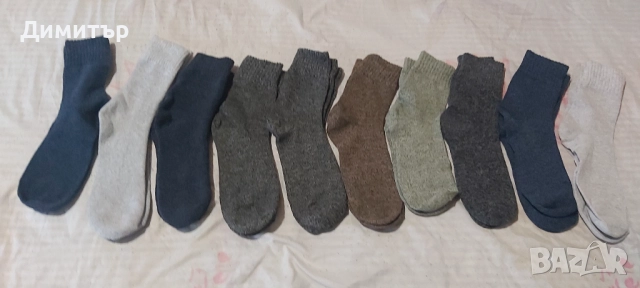 Продавам 10чифта зимни чорапи , снимка 2 - Мъжки чорапи - 52952137