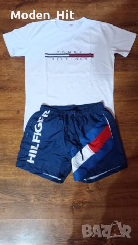 Комплект Тениска + Шорти tommy hilfiger, снимка 4 - Тениски - 46258983