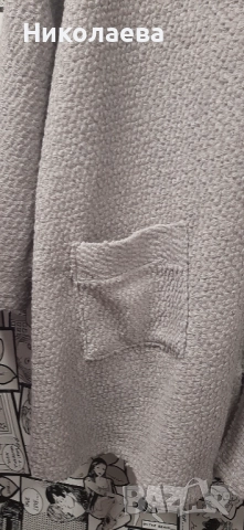 Макси Палто в светло сиво от вълнено букле!, снимка 4 - Палта, манта - 52539191