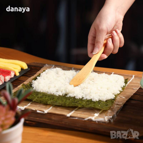 4535 Бамбукова подложка за навиване на суши, 24x24cm, снимка 3 - Аксесоари за кухня - 44950157