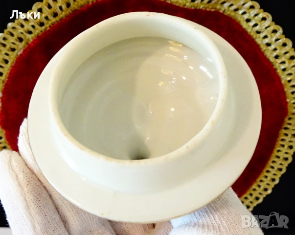 Захарница японски порцелан Satsuma,Дракон,злато,600 мл. , снимка 7 - Антикварни и старинни предмети - 51645333