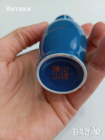 Миниатюрна китайска порцеланова ваза, снимка 4 - Вази - 52625996