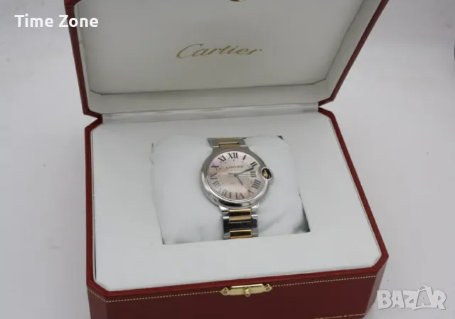 Cartier Ballon Bleu 36mm Steel & Pink Gold MOP Pink Dial Дамски Различни Варианти, снимка 4 - Дамски - 47990111