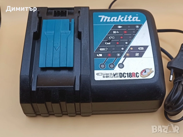 Makita DC18RC зарядно 14.4-18V, снимка 3 - Винтоверти - 53701642