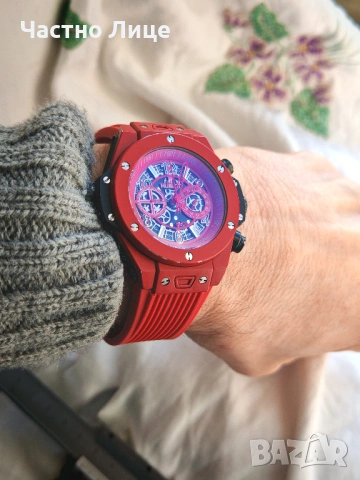 Рядък Модел Ръчен Мъжки Часовник HUBLOT Red Magic 50 mm, снимка 7 - Мъжки - 53695349