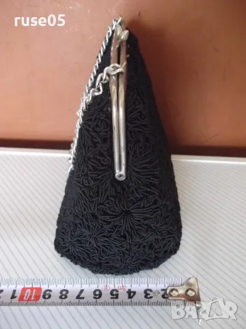 Чанта дамска в оплетка и ръкавици на 1 кука стара, снимка 9 - Чанти - 49701864