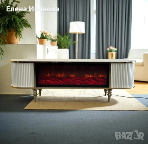 Декоративна камина заедно с шкаф , снимка 2 - Шкафове - 52727967