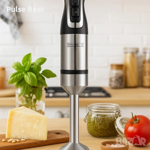 Ръчен пасатор Royalty Line RL-ESTM800, 800W с неръждаема стомана и регулатор на скоростта, снимка 4 - Чопъри и пасатори - 52405327