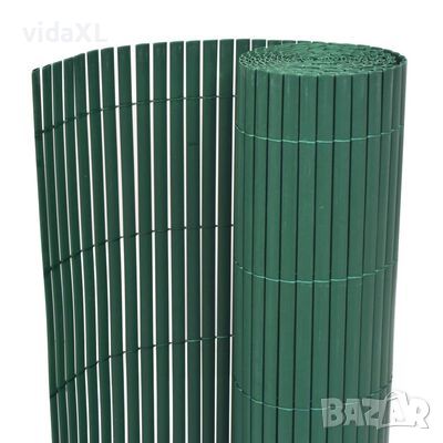 vidaXL Двустранна градинска ограда, PVC, 90x300 см, зелена（SKU:43623, снимка 1 - Огради и мрежи - 46333079