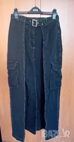 Карго дънкова дълга пола, снимка 3 - Поли - 49940115