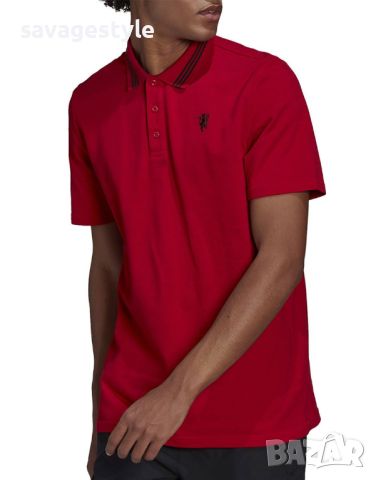 Мъжка тениска ADIDAS x Manchester United Polo Red, снимка 1 - Тениски - 46186379