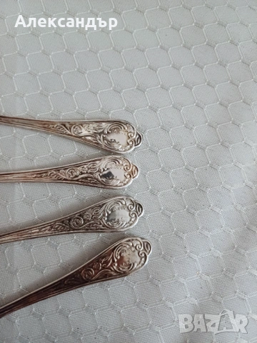 Посребрени лъжички , снимка 3 - Антикварни и старинни предмети - 53443381