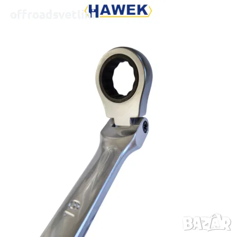Комплект Удължени подвижни  ключове звезди с тресчотка 8-19мм HAWEK, снимка 4 - Ключове - 49979376