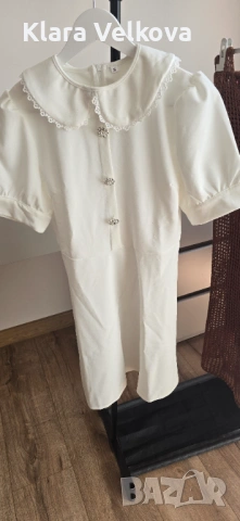 Дамска бяла рокля