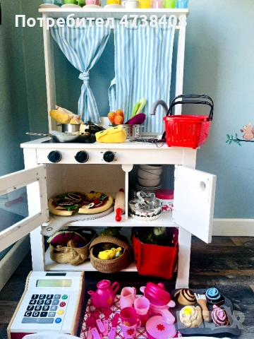 ИКЕА IKEА детска кухня с аксесоари за игра, снимка 4 - Играчки за стая - 53636389