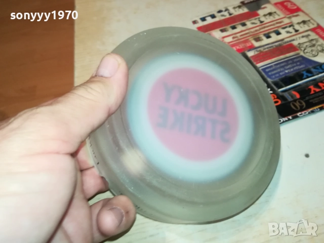 LUCKY STRIKE-ГОЛЯМ ПЕПЕЛНИК ВНОС GERMANY 1910251900, снимка 6 - Антикварни и старинни предмети - 52109477