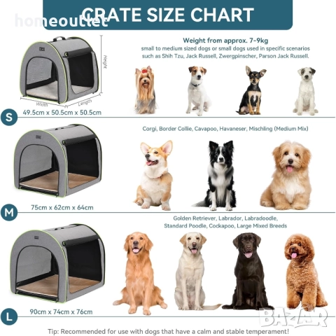 Сгъваема транспортна чанта за домашни любимци с вентилация, размер L DCC1039035AGZ2C-1, снимка 5 - За кучета - 51877860