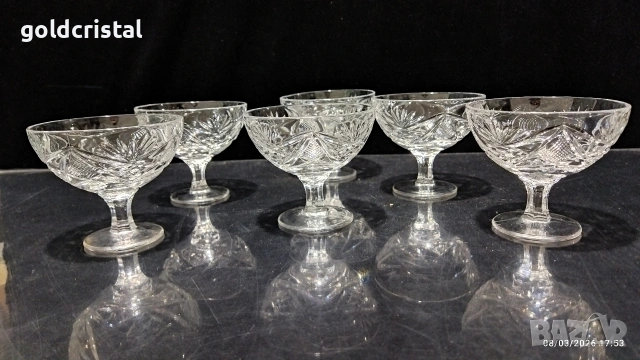кристални чаши за сладолед мелба, снимка 6 - Антикварни и старинни предмети - 53929894