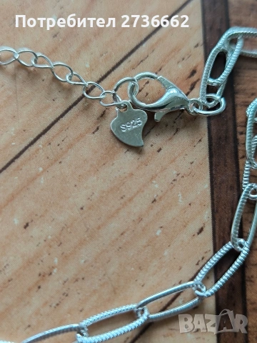 Нежна сребърна гривна , снимка 2 - Гривни - 53796486