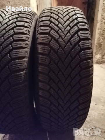 Продавам 2 броя зимни гуми 185.60.15 на 1 сезон дот 2021 Контентал , снимка 2 - Гуми и джанти - 54051654