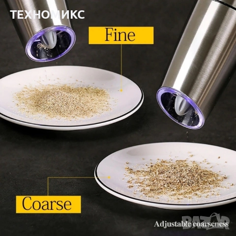 Мелничка за сол и черен пипер, неръждаема стомана, снимка 17 - Други стоки за дома - 52347904